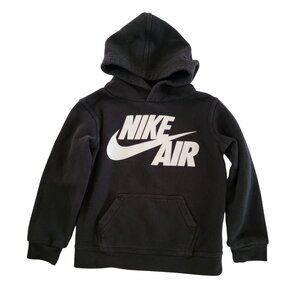 Nike Air Kids Hoodie 4T Black Cotton Sweatshirt Made In Vietnam